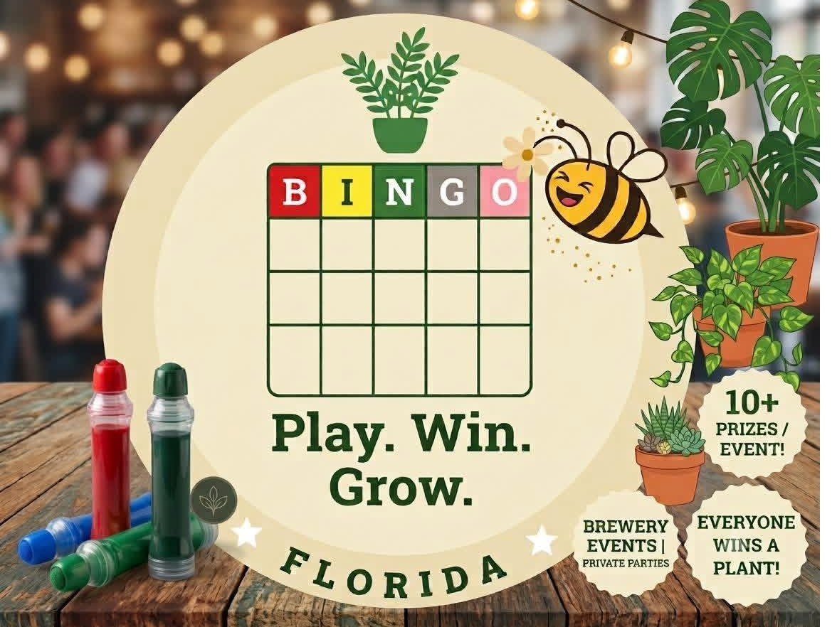 Plant Bingo Florida: a bingo card, daubers, and plants